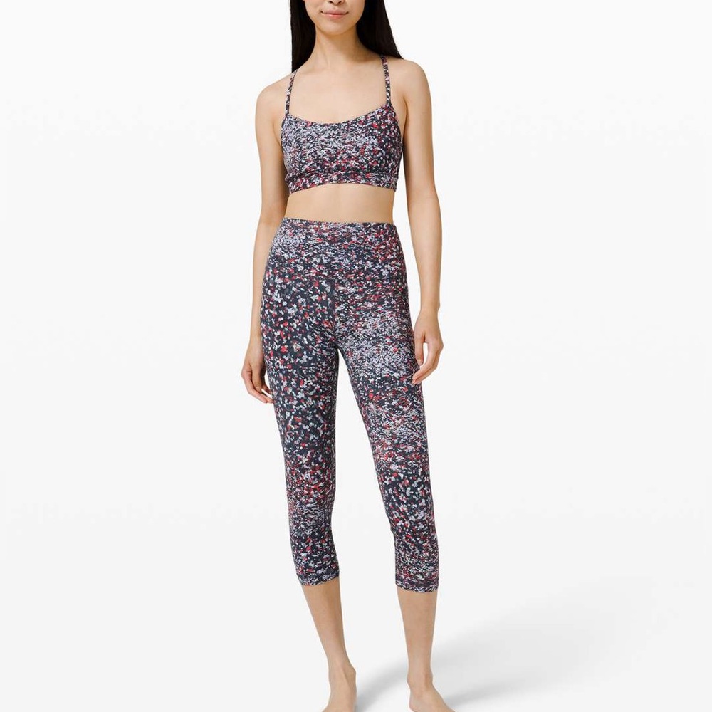 Lululemon Align‎ Crop 21" Leggings Water Blossom Multi Women's Size 4 Athletic
